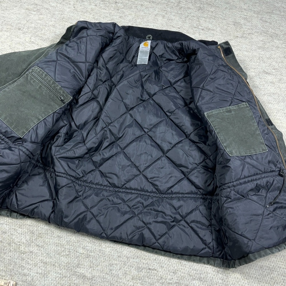 Carhartt Arctic Jacket Men XXL 2XL Moss Olive Green Duck Canvas C26 MOS VTG - Picture 12 of 16